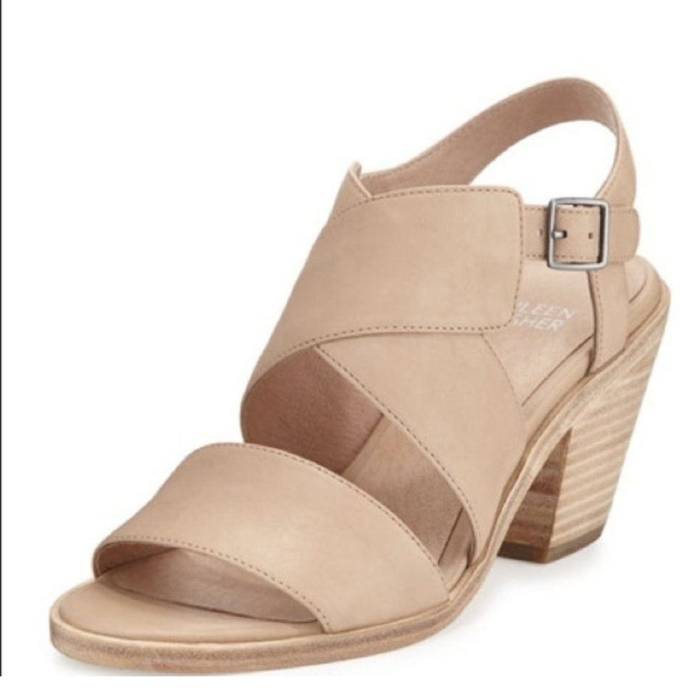 Eileen Fisher Desert Leather Sandals in Beige